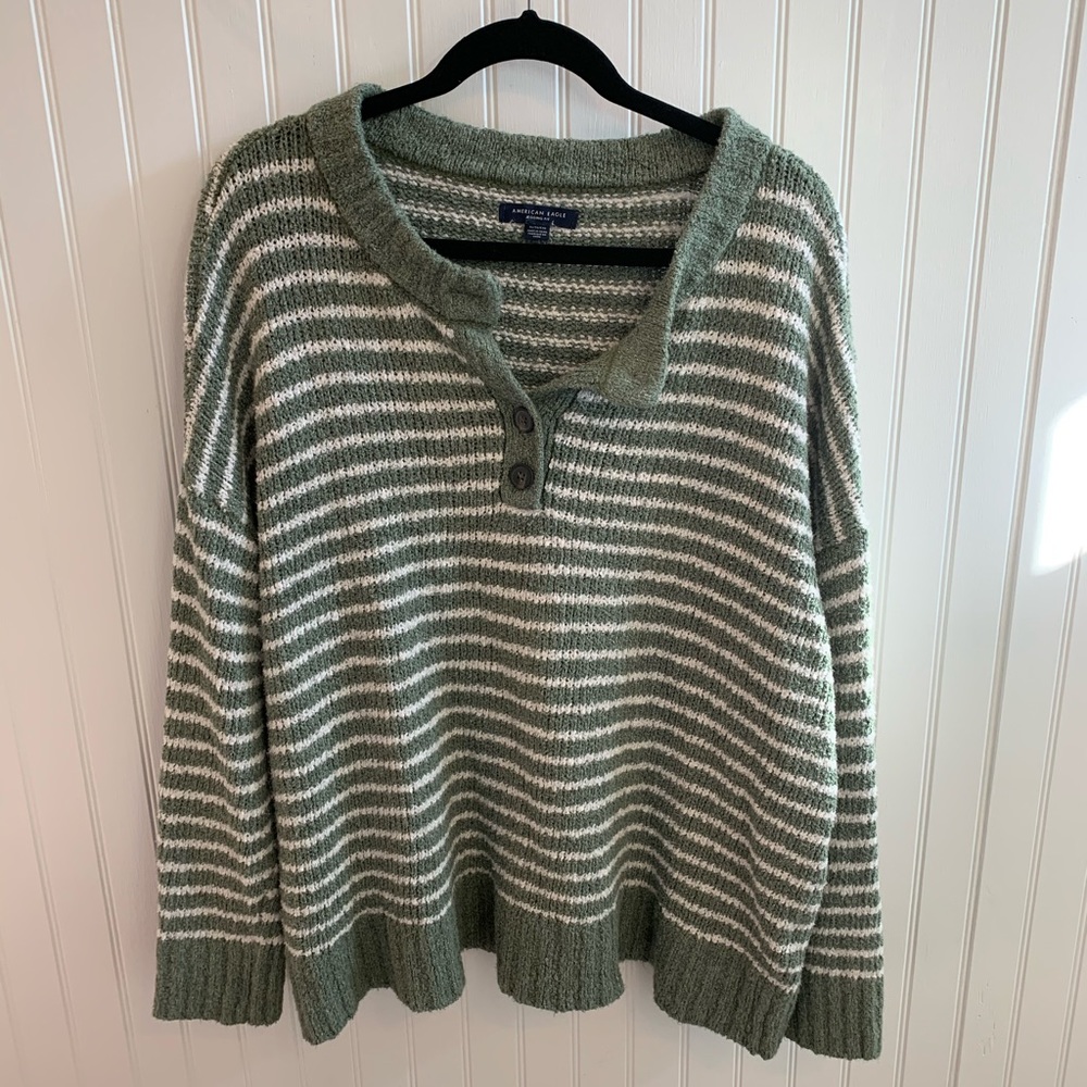 oversized button sweater